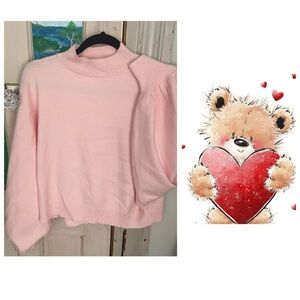 Beautiful Pink Soft Women's Crop Sweater❤️